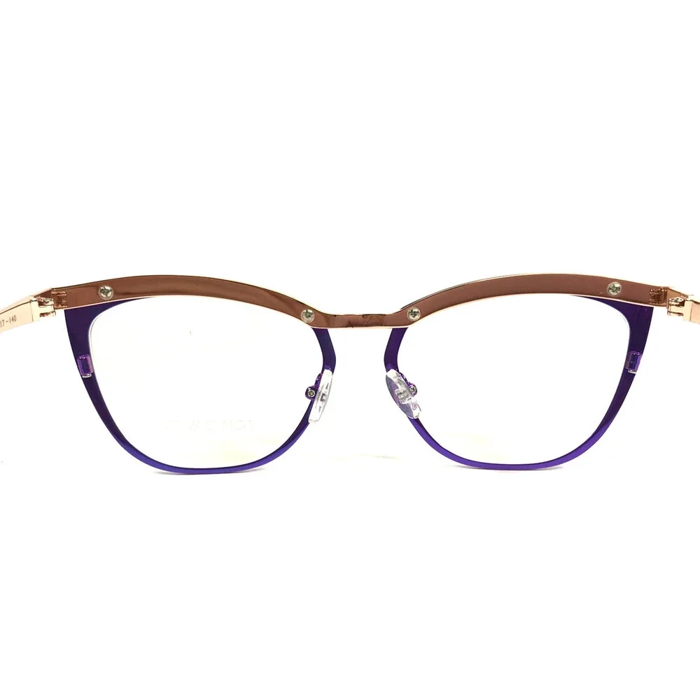 Tom Davies Eyeglasses Frames TD783 Col. 2356 Shiny Purple Rose Gold 54-17-140